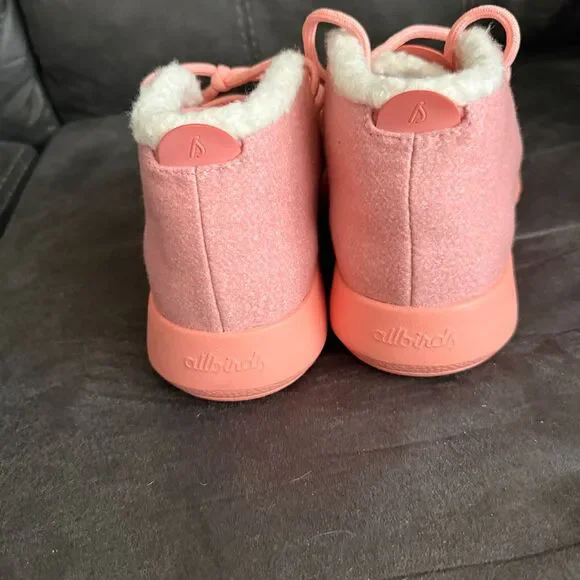 Allbirds Wool Runner Mio Cozy Sherpa Lined Sneakers Coral Pink Men's Shoes US 10 - Picture 4 of 7